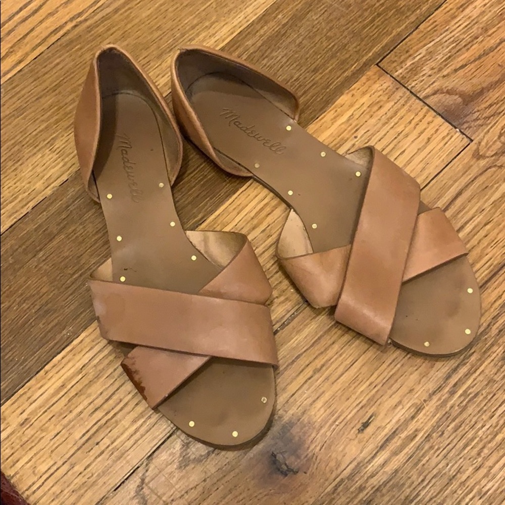 Madewell Cognac Leather Sandals